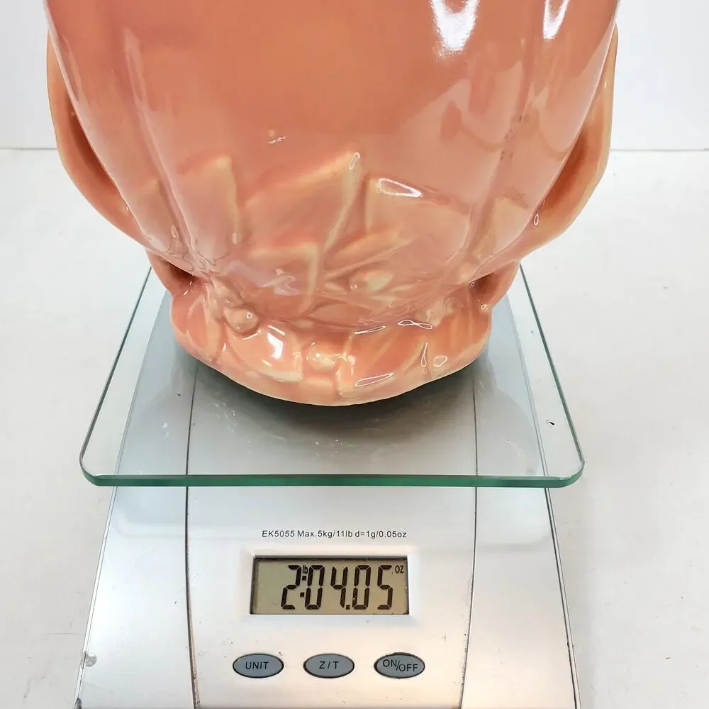 McCoy Pottery Vase Leaves and Berries Pink 7.25